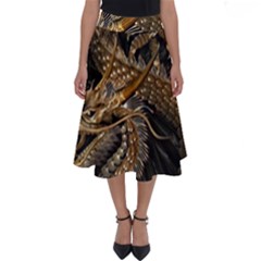 Fantasy Dragon Pentagram Perfect Length Midi Skirt by Jancukart