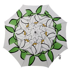 Lotus-flower-water-lily Hook Handle Umbrellas (large) by Jancukart