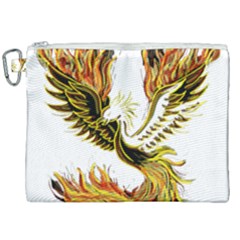 Phoenix-bird-fire-bright-red-swing Canvas Cosmetic Bag (xxl) by Jancukart