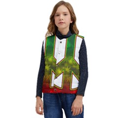 Peace-rastafarian Kid s Short Button Up Puffer Vest	 by Jancukart