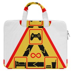Gamer-geek-video-game-sign-fan Macbook Pro 16  Double Pocket Laptop Bag  by Jancukart