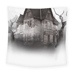 Haunted-night Building Square Tapestry (large) by Jancukart