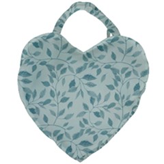 Seamless Foliage Giant Heart Shaped Tote by artworkshop