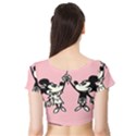 Baloon Love Mickey & Minnie Mouse Short Sleeve Crop Top View2