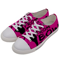 Bow To Toe Cheer Pink Men s Low Top Canvas Sneakers by nate14shop