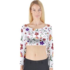 Background-a 009 Long Sleeve Crop Top