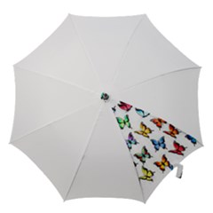 Big Collection Off Colorful Butterfiles Hook Handle Umbrellas (medium) by nate14shop