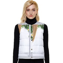 Window Women s Short Button Up Puffer Vest by Jancukart