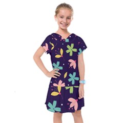 Colorful Floral Kids  Drop Waist Dress by hanggaravicky2