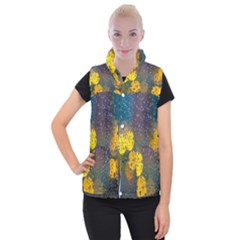 Raindrops Water Women s Button Up Vest by artworkshop