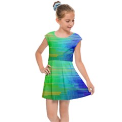 Colors-rainbow-chakras-style Kids  Cap Sleeve Dress by Jancukart