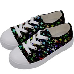 Christmas-star-gloss-lights-light Kids  Low Top Canvas Sneakers by Jancukart