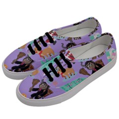 Purple Krampus Christmas Men s Classic Low Top Sneakers by InPlainSightStyle