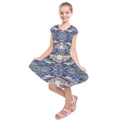 Abstract Pouring Kids  Short Sleeve Dress by kaleidomarblingart