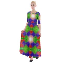 Helix Heaven Half Sleeves Maxi Dress by Thespacecampers