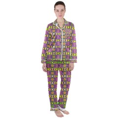 Unidentified  Flying Satin Long Sleeve Pajamas Set