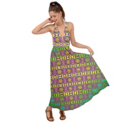 Unidentified  Flying Backless Maxi Beach Dress