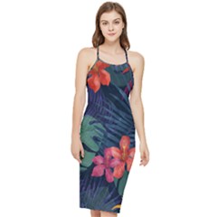 Colorful Flowers Bodycon Cross Back Summer Dress by HWDesign