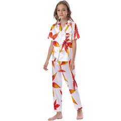 Abstract-b 001 Kids  Satin Short Sleeve Pajamas Set by nate14shop