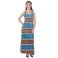 Brick-wall Sleeveless Velour Maxi Dress by nate14shop