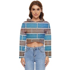 Brick-wall Women s Lightweight Cropped Hoodie by nate14shop