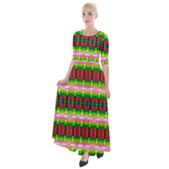 Extra Terrestrial Half Sleeves Maxi Dress by Thespacecampers