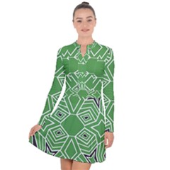 Abstract Pattern Geometric Backgrounds  Long Sleeve Panel Dress by Eskimos