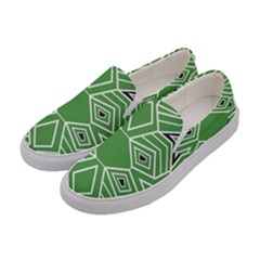 Abstract Pattern Geometric Backgrounds  Women s Canvas Slip Ons by Eskimos