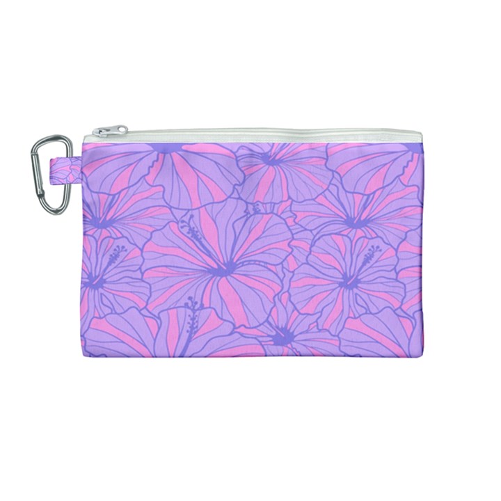 Flower-b 001 Canvas Cosmetic Bag (Medium)