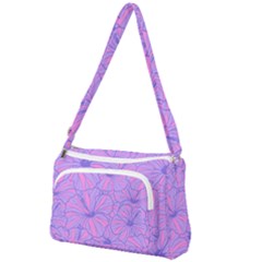 Flower-b 001 Front Pocket Crossbody Bag by nate14shop