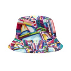 City-street-car-road-architecture Inside Out Bucket Hat by Jancukart