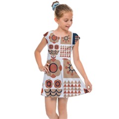 Scandinavian Pattern Artwork No 2 Kids  Cap Sleeve Dress by HWDesign