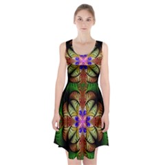 Fractal-abstract-flower-floral- -- Racerback Midi Dress