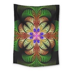Fractal-abstract-flower-floral- -- Medium Tapestry