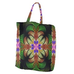 Fractal-abstract-flower-floral- -- Giant Grocery Tote