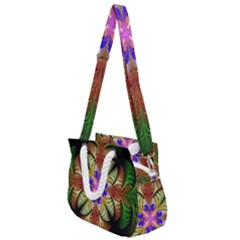 Fractal-abstract-flower-floral- -- Rope Handles Shoulder Strap Bag