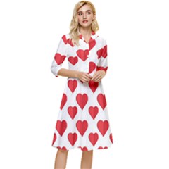 Heart-004 Classy Knee Length Dress by nate14shop