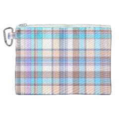Plaid Canvas Cosmetic Bag (xl) by nate14shop