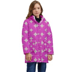 Star-pattern-b 001 Kid s Hooded Longline Puffer Jacket by nate14shop