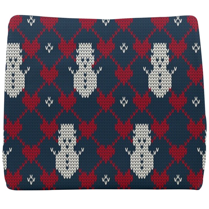 Christmas-seamless-knitted-pattern-background 004 Seat Cushion