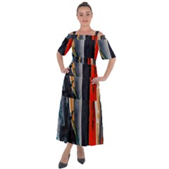 Art-modern-painting-background Shoulder Straps Boho Maxi Dress  by Jancukart