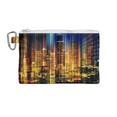 Skyline-light-rays-gloss-upgrade Canvas Cosmetic Bag (medium) by Jancukart