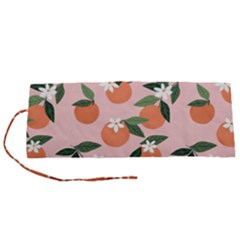 Tropical Polka Plants 4 Roll Up Canvas Pencil Holder (s)