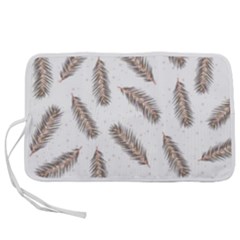 Christmas-seamless-pattern-with-gold-fir-branches Pen Storage Case (l) by nate14shop