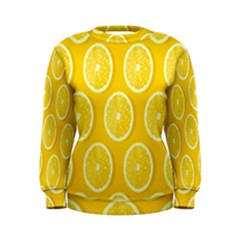 Lemon-fruits-slice-seamless-pattern Women s Sweatshirt