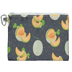 Melon-whole-slice-seamless-pattern Canvas Cosmetic Bag (xxl) by nate14shop