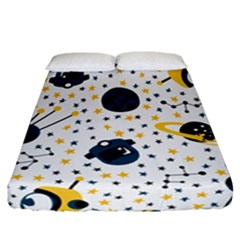 Seamless-pattern-with-spaceships-stars 002 Fitted Sheet (california King Size) by nate14shop
