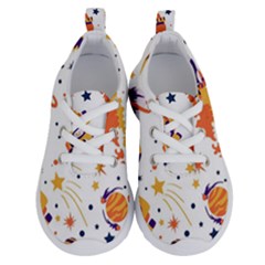 Seamless-pattern-with-spaceships-stars 005 Running Shoes by nate14shop