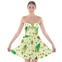Hand Drawn Christmas Strapless Bra Top Dress by nate14shop