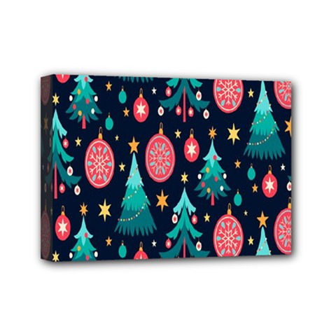 Hand-drawn-flat-christmas-pattern Mini Canvas 7  X 5  (stretched) by nate14shop